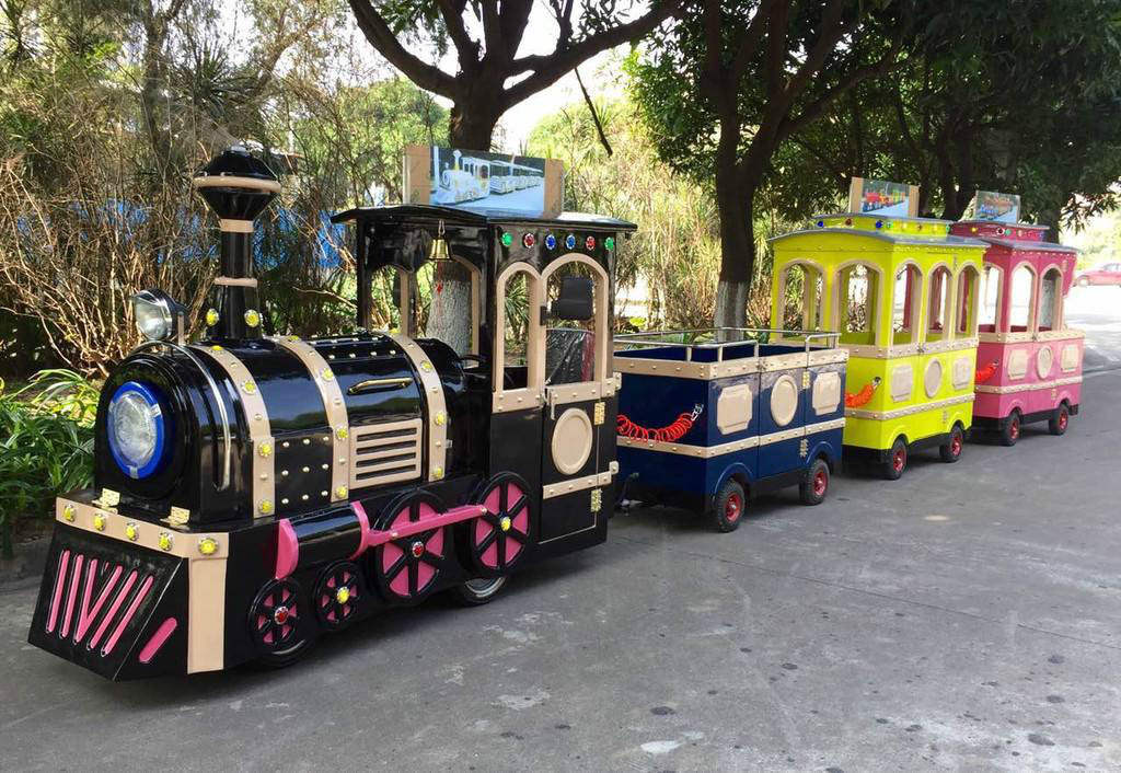 黑龙江景区广商场无轨观光小火车电动儿童游乐设备小火车可坐人户外玩具